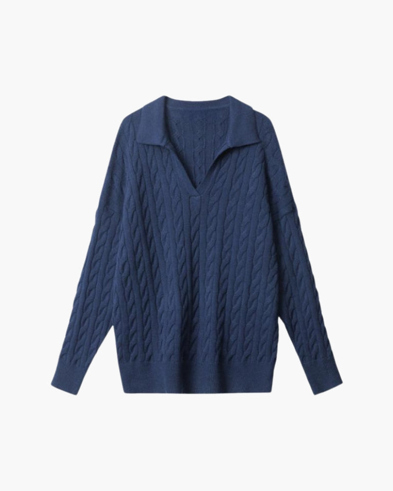 V-Neck Jumper in Premium Wool