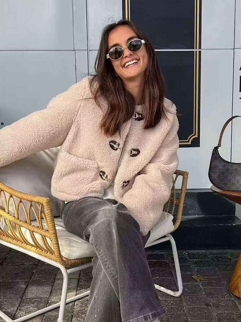 Teddy Jacket in Faux Fur