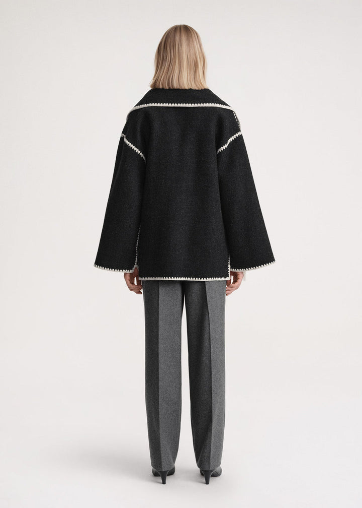 Jacket with Scarf Collar