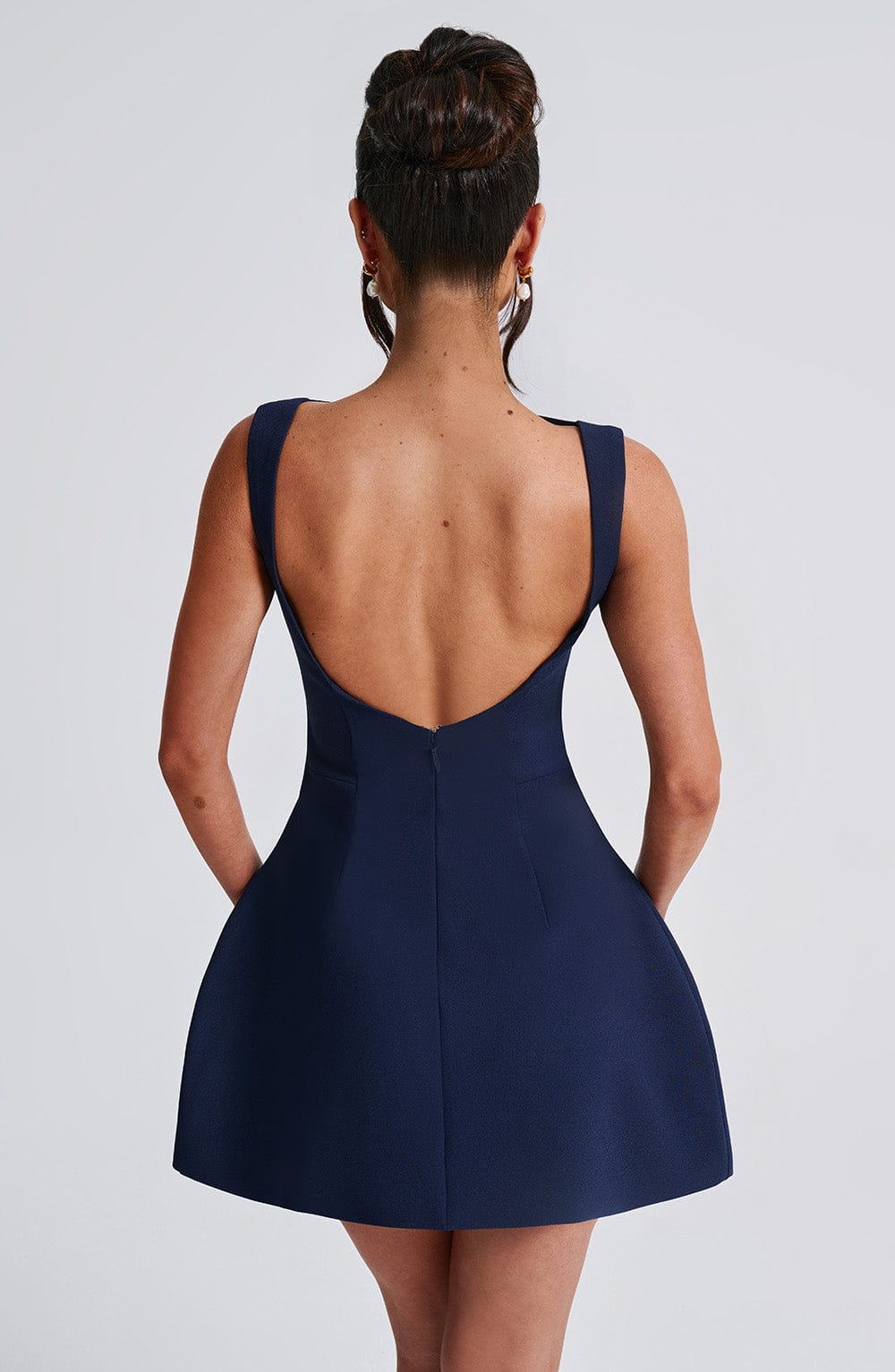 Alana Mini Dress - Navy Blue