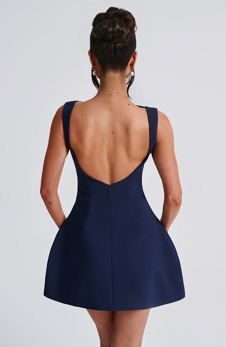 Alana Mini Dress - Navy Blue