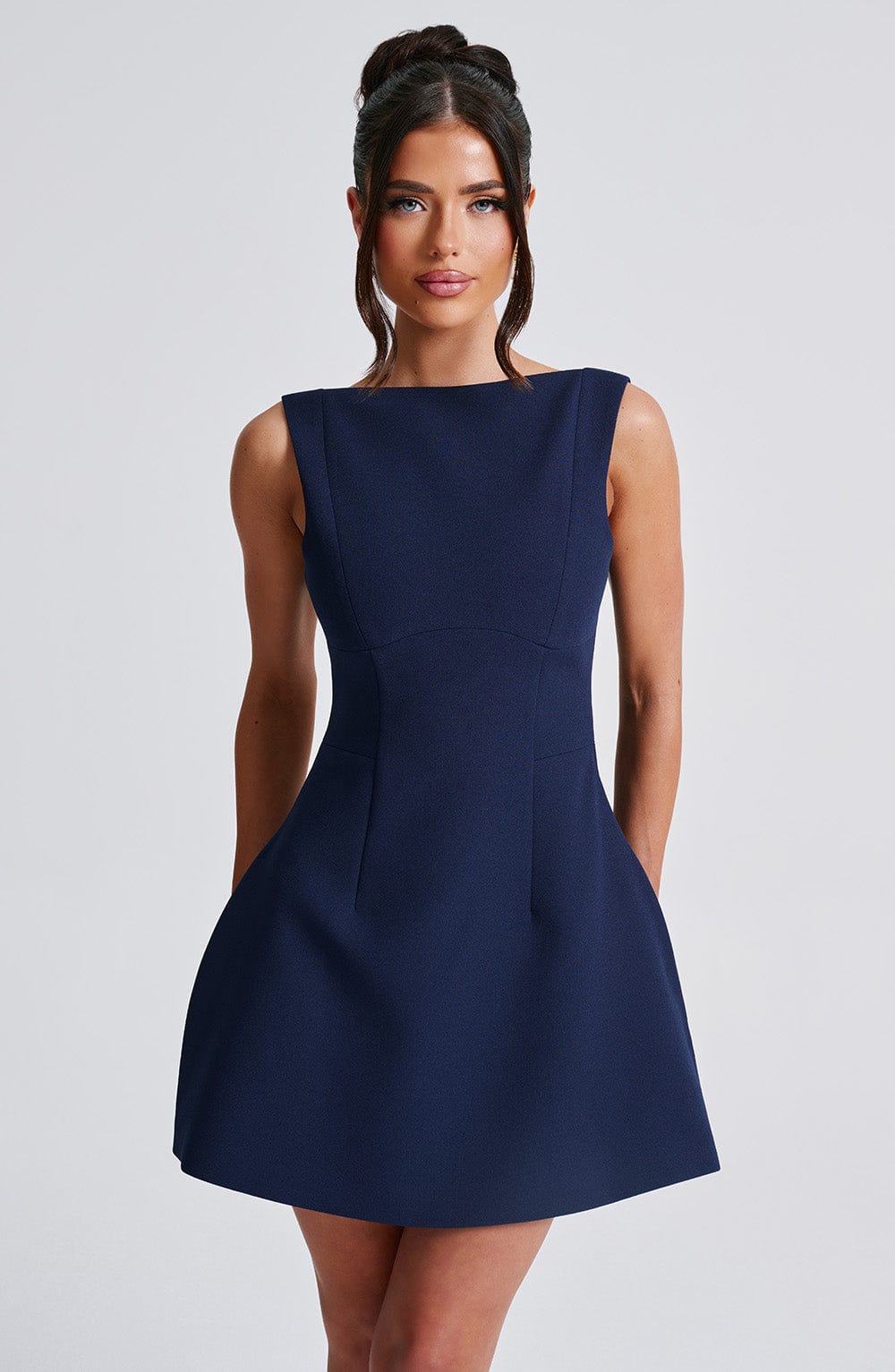 Alana Mini Dress - Navy Blue