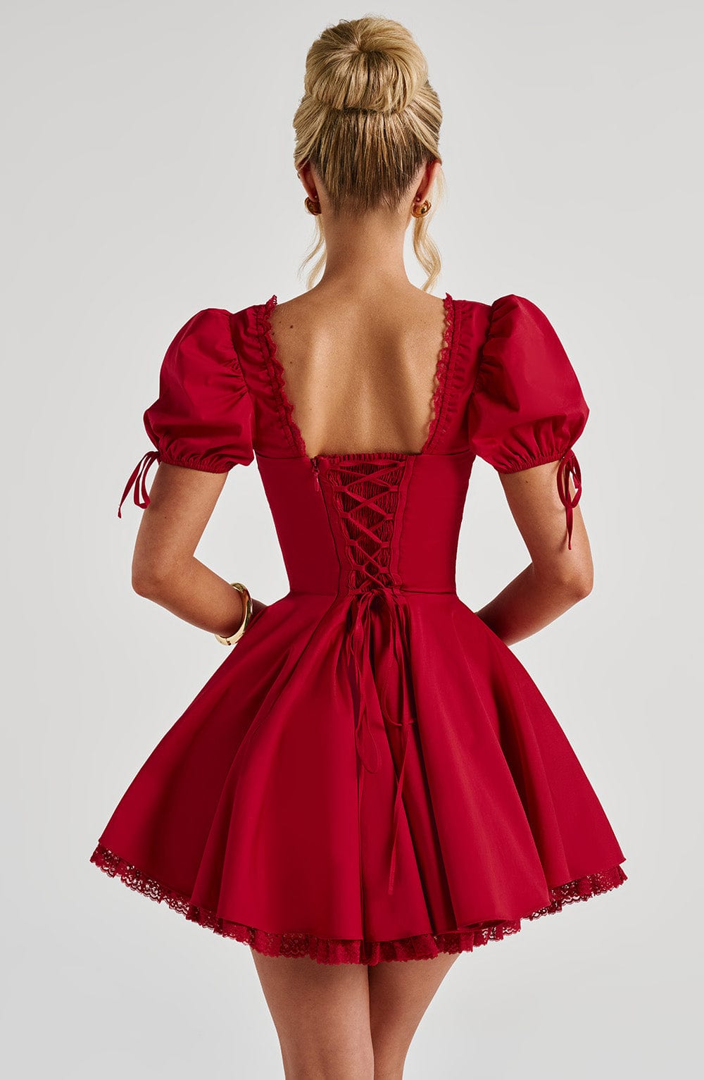 Annie Mini Dress in Red
