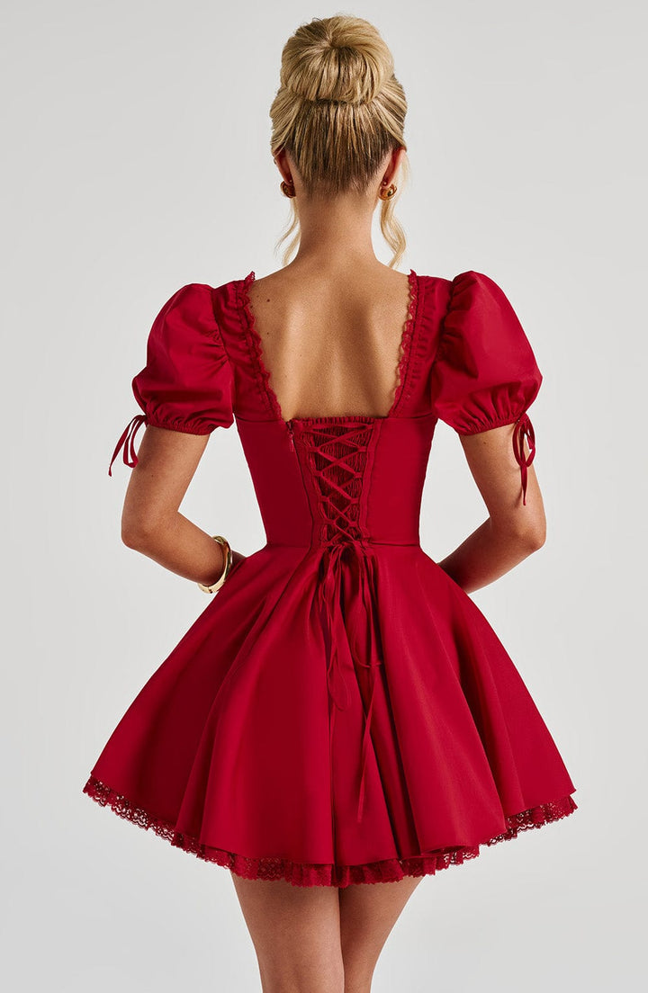 Annie Mini Dress in Red