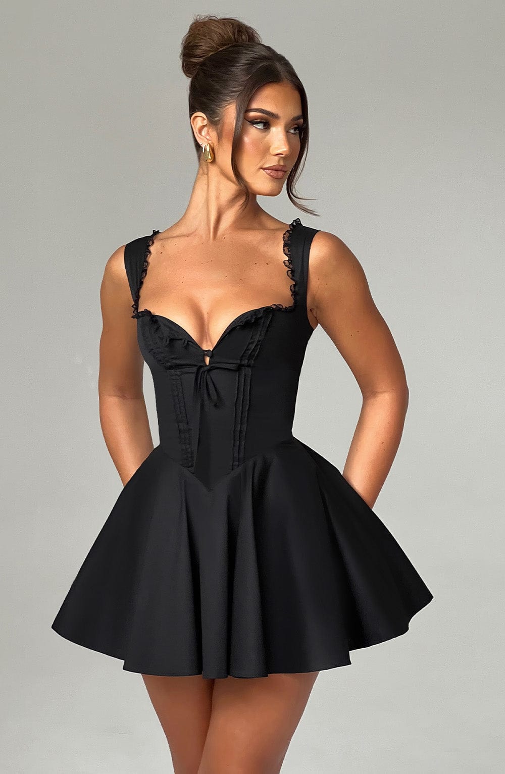 Antonella Mini Dress in Black