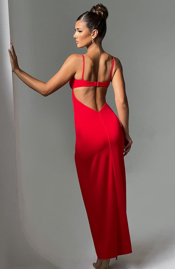 Asteria Maxi Dress in Red