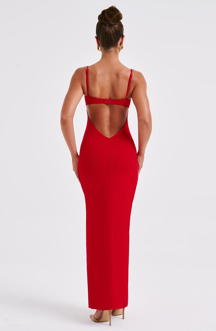Asteria Maxi Dress in Red