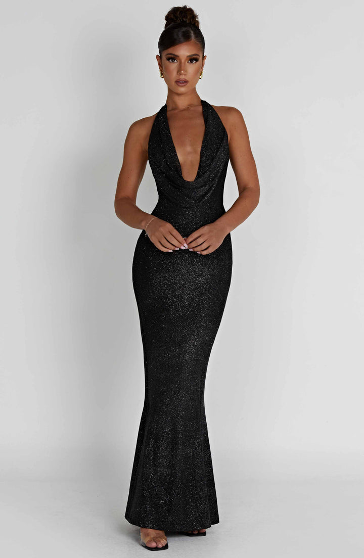 Chrishelle Maxi Dress - Glossy Black