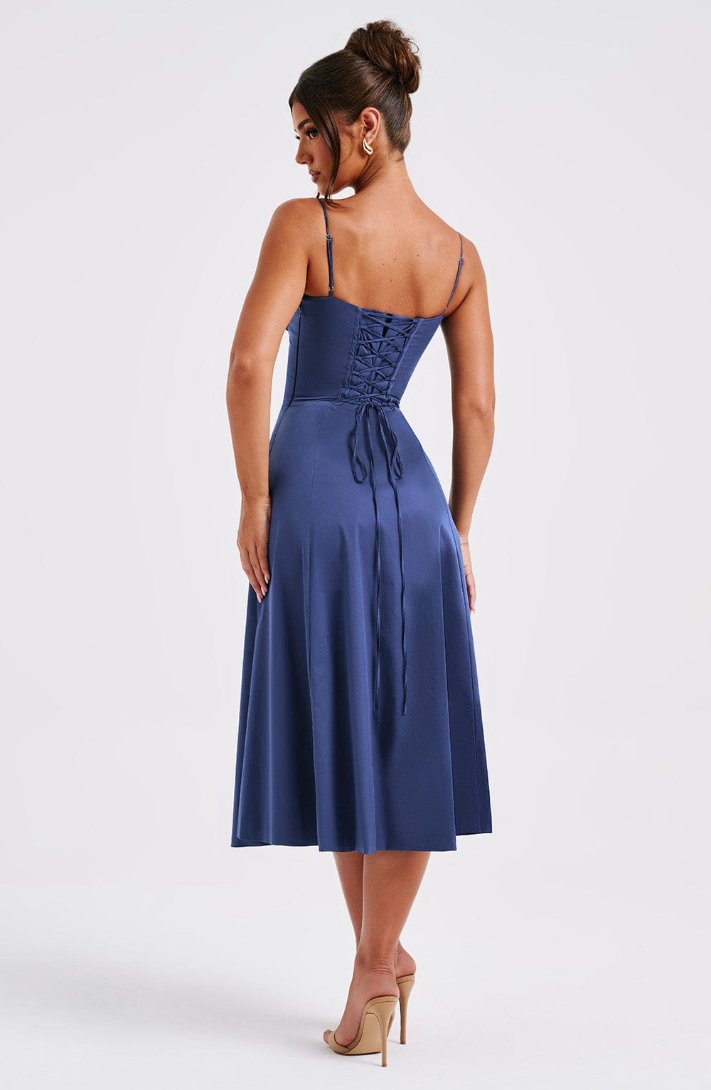Deanna Midi Dress - Navy Blue