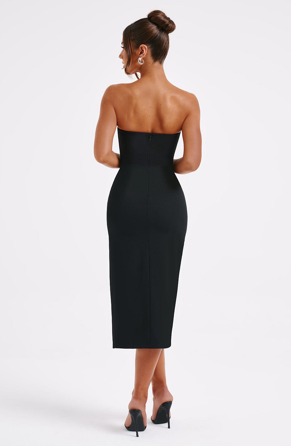 Emmaline Midi Dress in Black